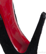 Christian Louboutin Maggie 140 Black Nappa & Pony Heels