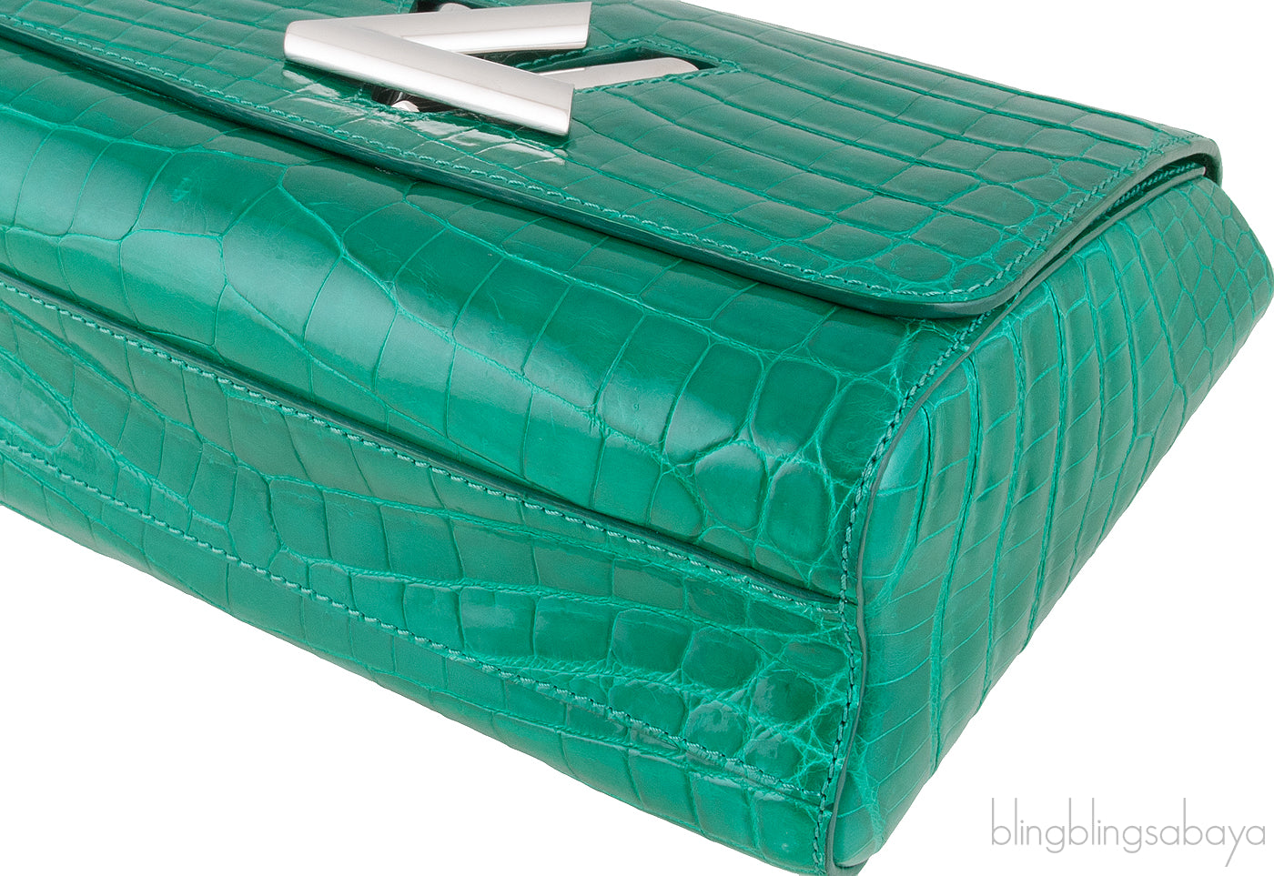 Twist MM Emerald Crocodile Bag