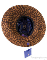 Leopard Print Wide Brim Hat