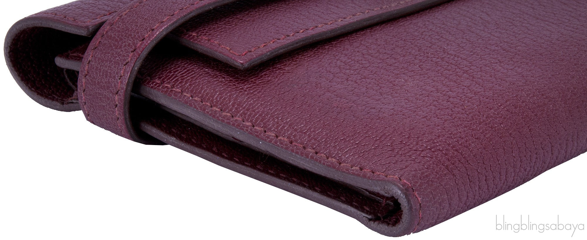 Kelly Long Wallet Chevre Burgundy
