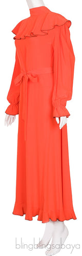 Red Ruffled Dress