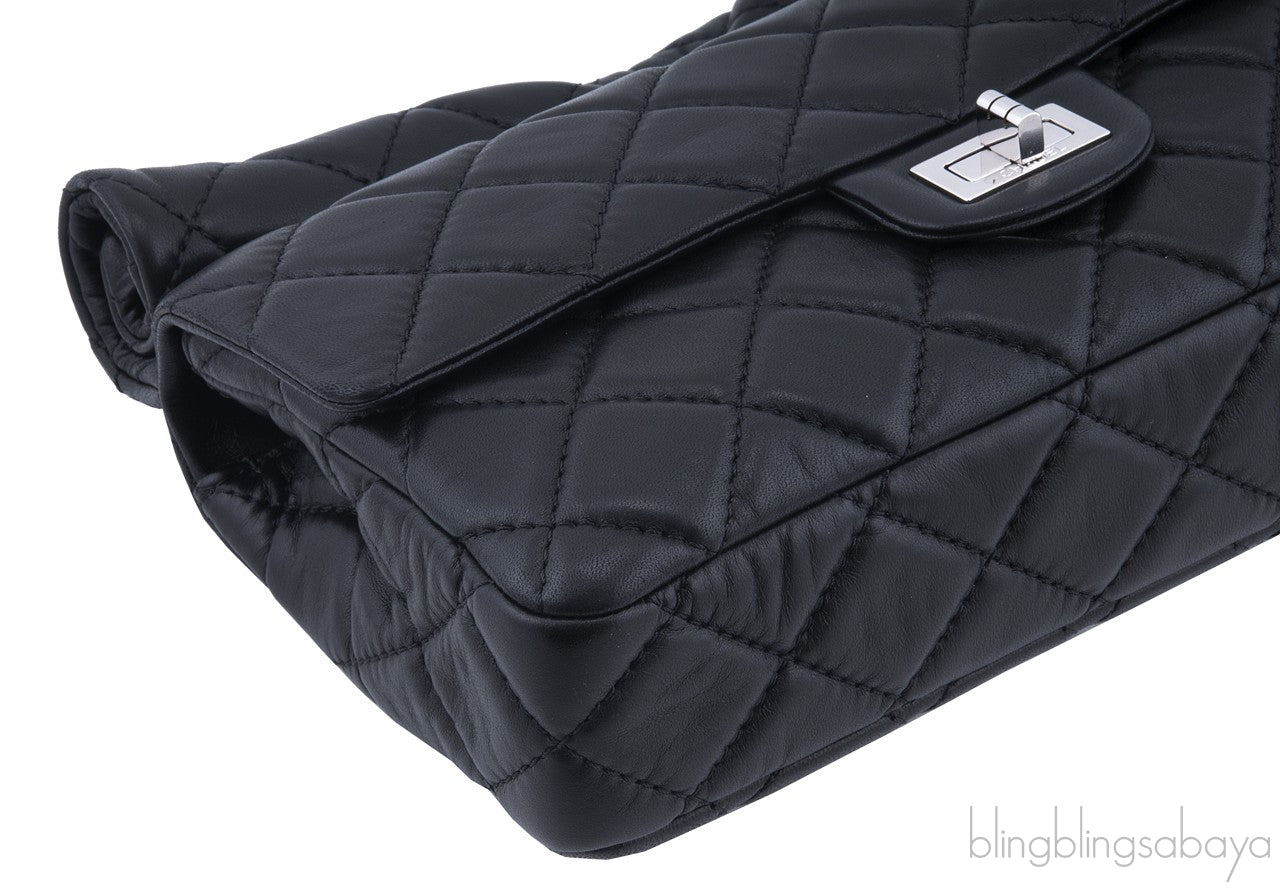 2.55 Runway Black Lambskin Clutch