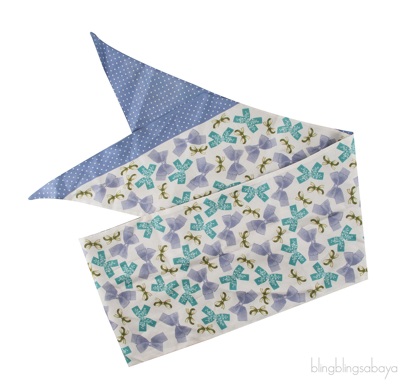 Bow & Polka dot Lilac Scarf