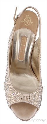 Gold Crystal Platform Heels