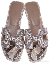 Oran Sandals Natural Python