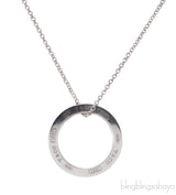 1837 Circle Silver Necklace Pendant