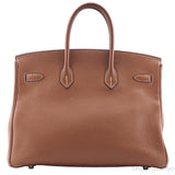 Birkin 35 Gold Taurillon Clem