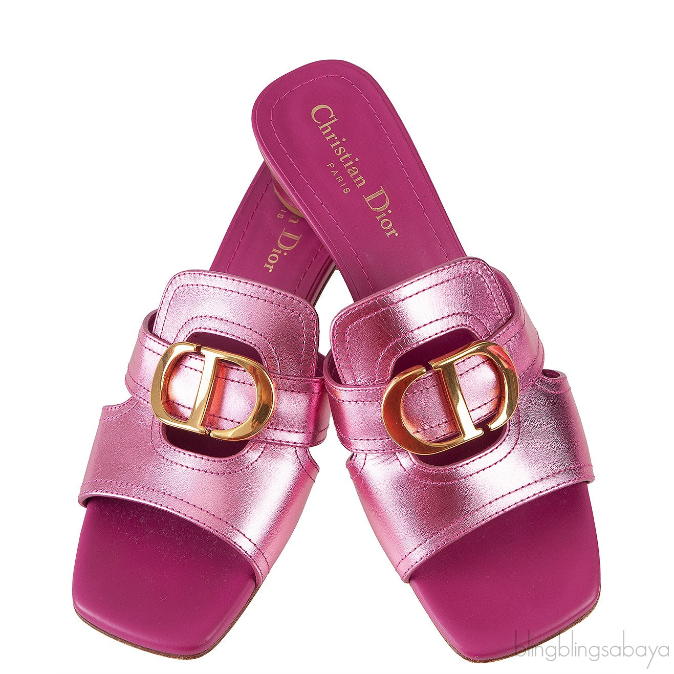 OR Montaigne Metallic Fuchsia Heels Slide