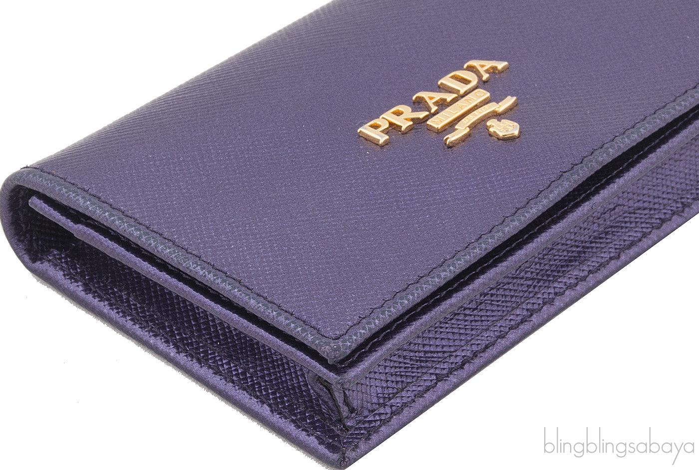 Prada Purple Saffiano Card Holder