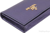 Prada Purple Saffiano Card Holder