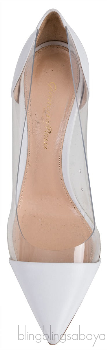 Plexi Vitello White 105 PVC Pumps