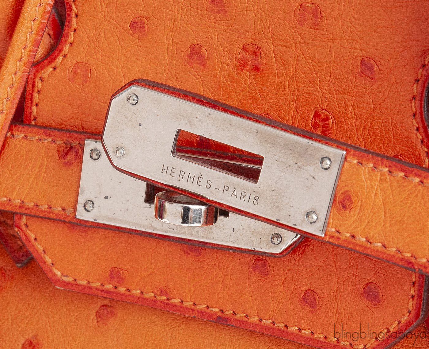 Hermes Birkin 30 Orange Ostrich PHW