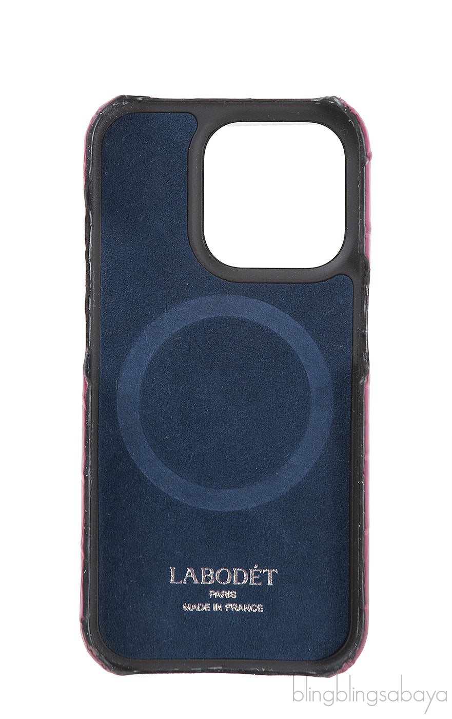 Card Holder Strap Iphone 15 Case Alligator Pink