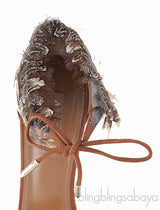 Rio Feather Ankle-tie Sandals