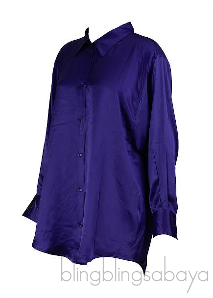 dMn Chloe Purple Oversized Shirt