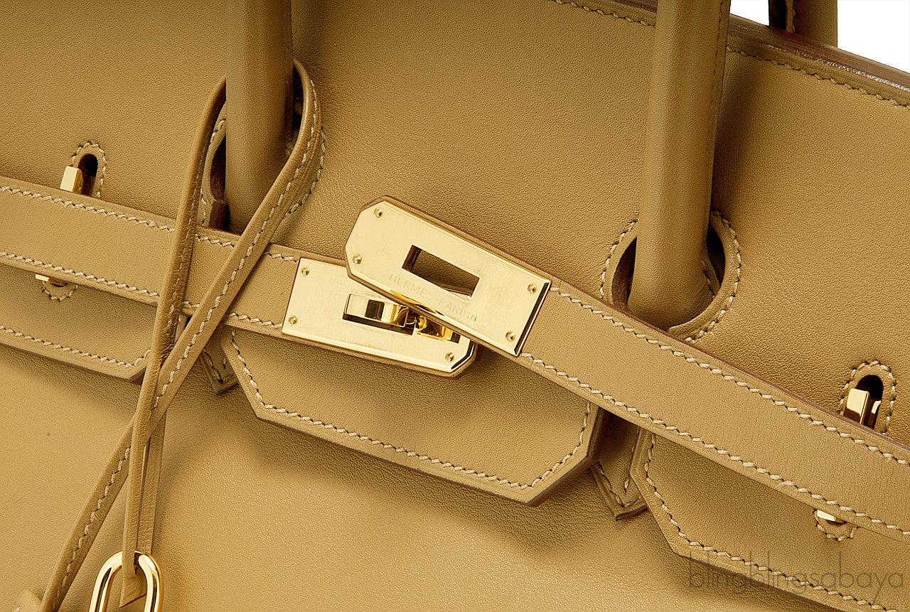 Birkin 35 Camel Swift GHW