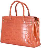 Darcy Orange Alligator Crocodile Bag