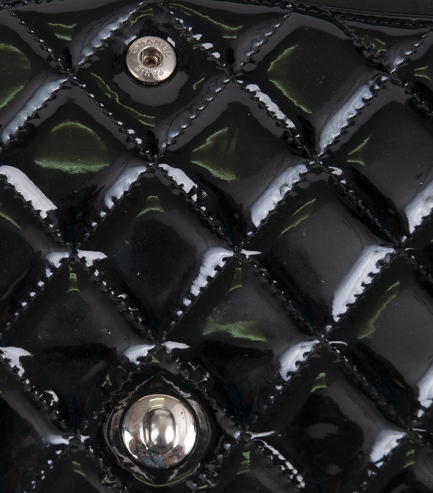Chanel Black Patent Maxi Double Flap Quilted Bag