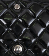 Chanel Black Patent Maxi Double Flap Quilted Bag
