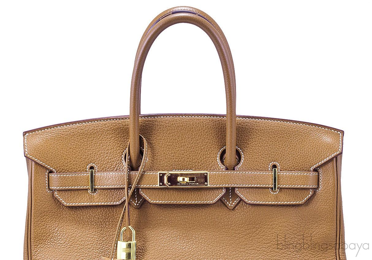Birkin 35 Gold Taurillon Clem