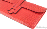 Jige Clutch Geranium Crocodile