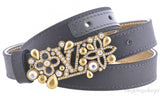 Logo Floral Crystal Belt*