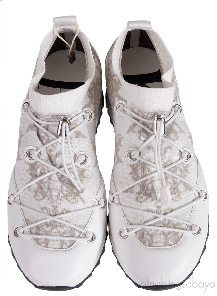 x KOCHE Printed White Knitted Sneakers