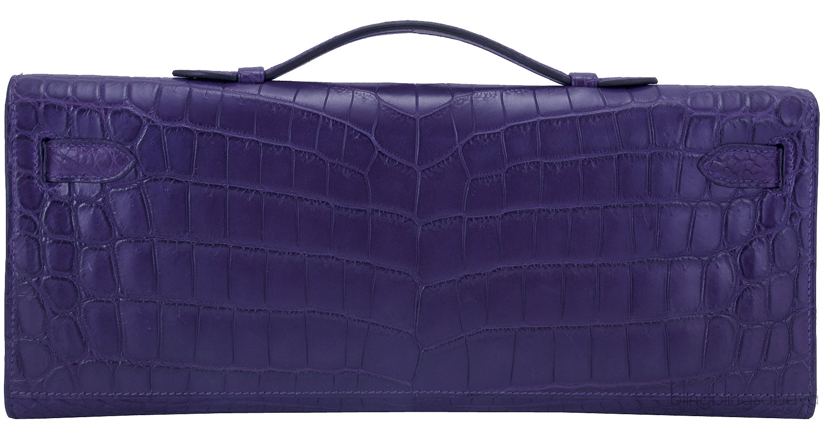 Kelly Cut Niloticus Matte Amethyst Clutch