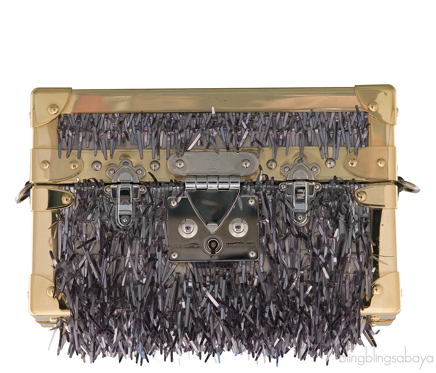 Petite Malle Gold Epi Metallic Fur Bag