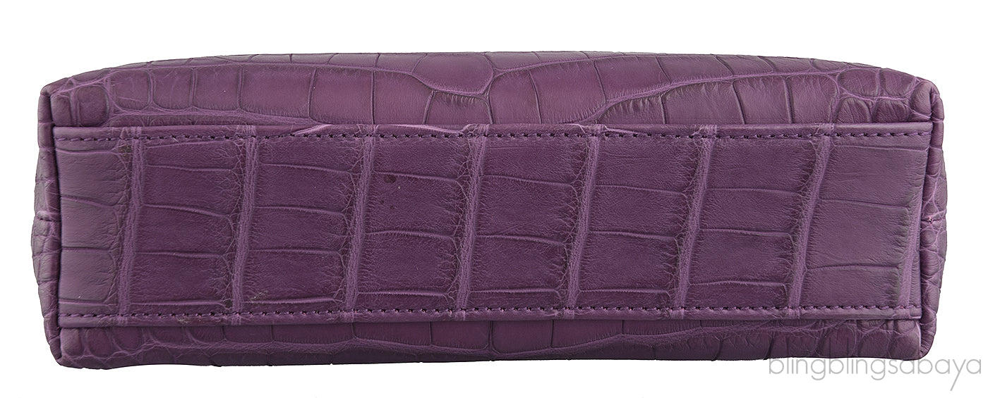 L19 Crocodile Purple Pouch