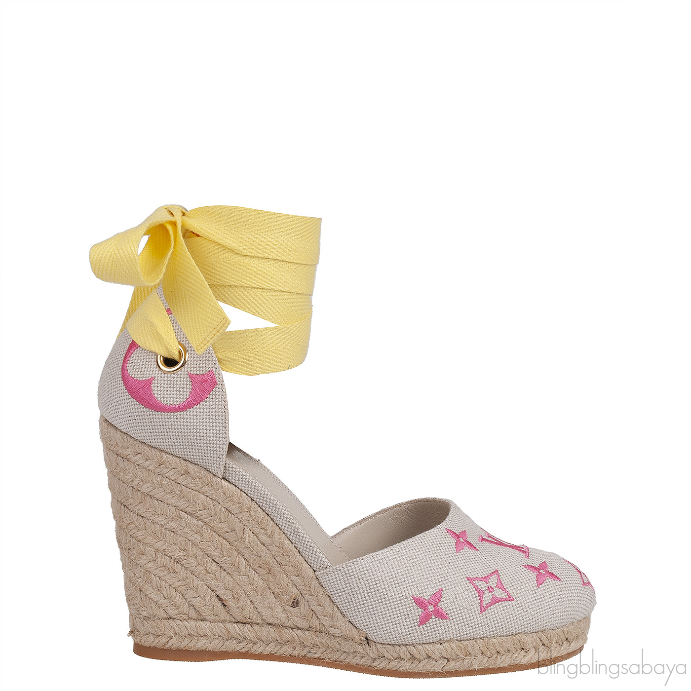 Canvas Monogram Wedge Espadrilles