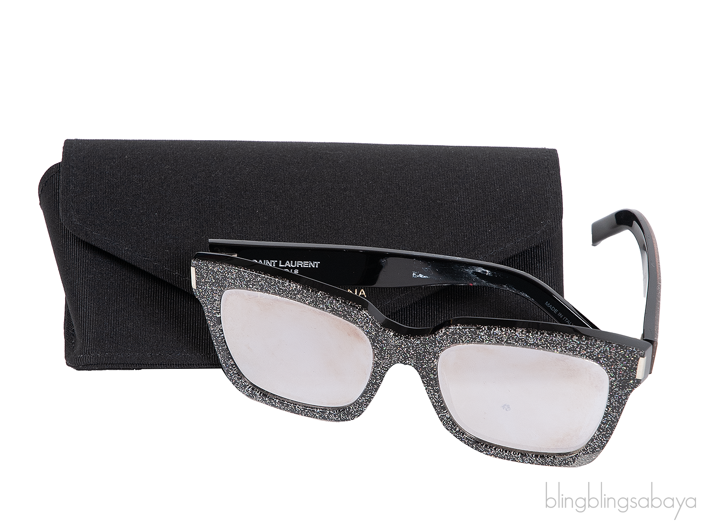 Saint Laurent Bold 1 Glitter Sunglasses