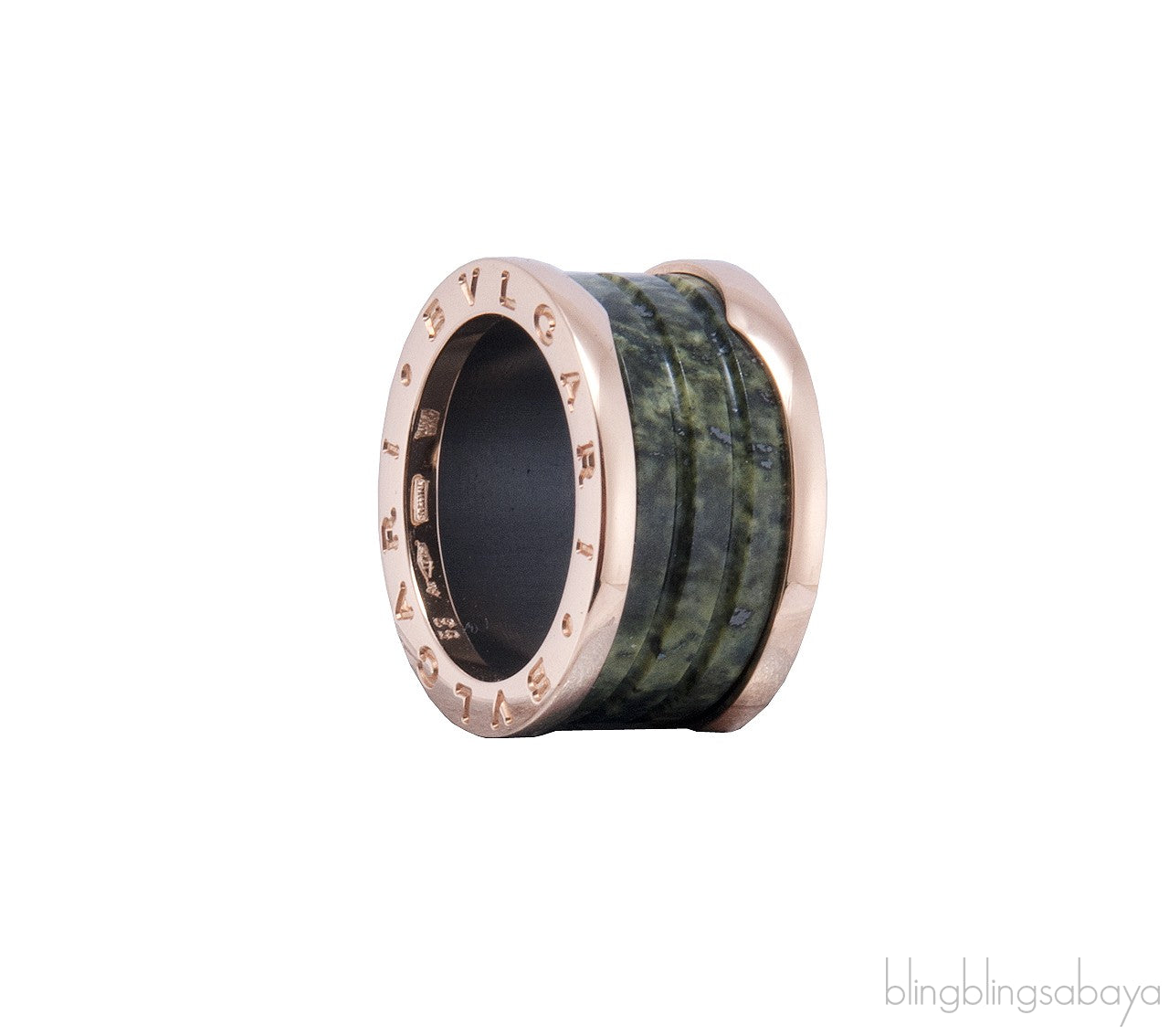 B.Zero1 Rose Gold Marble Ring