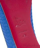 Blue Python Ballerina Flats