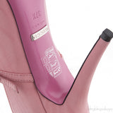 Pink Satin Pointed Heels