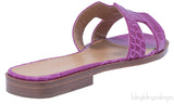 Oran Sandals Fuchsia Alligator