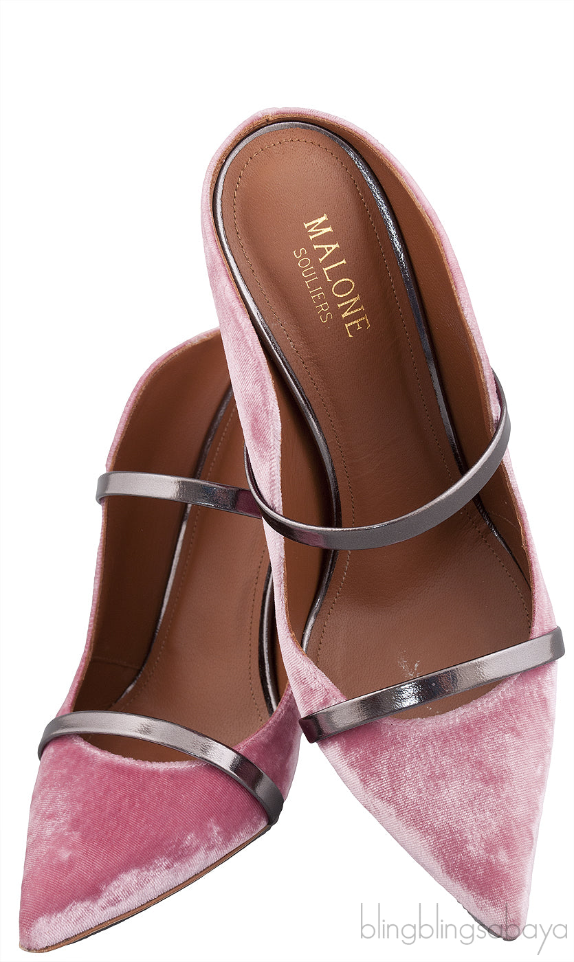 Maureen 100 Pink Velvet Heels