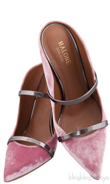 Maureen 100 Pink Velvet Heels