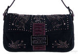 Black Beads Embroidered Baguette