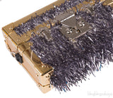 Petite Malle Gold Epi Metallic Fur Bag