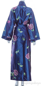 Blue Floral Embroidered Robe