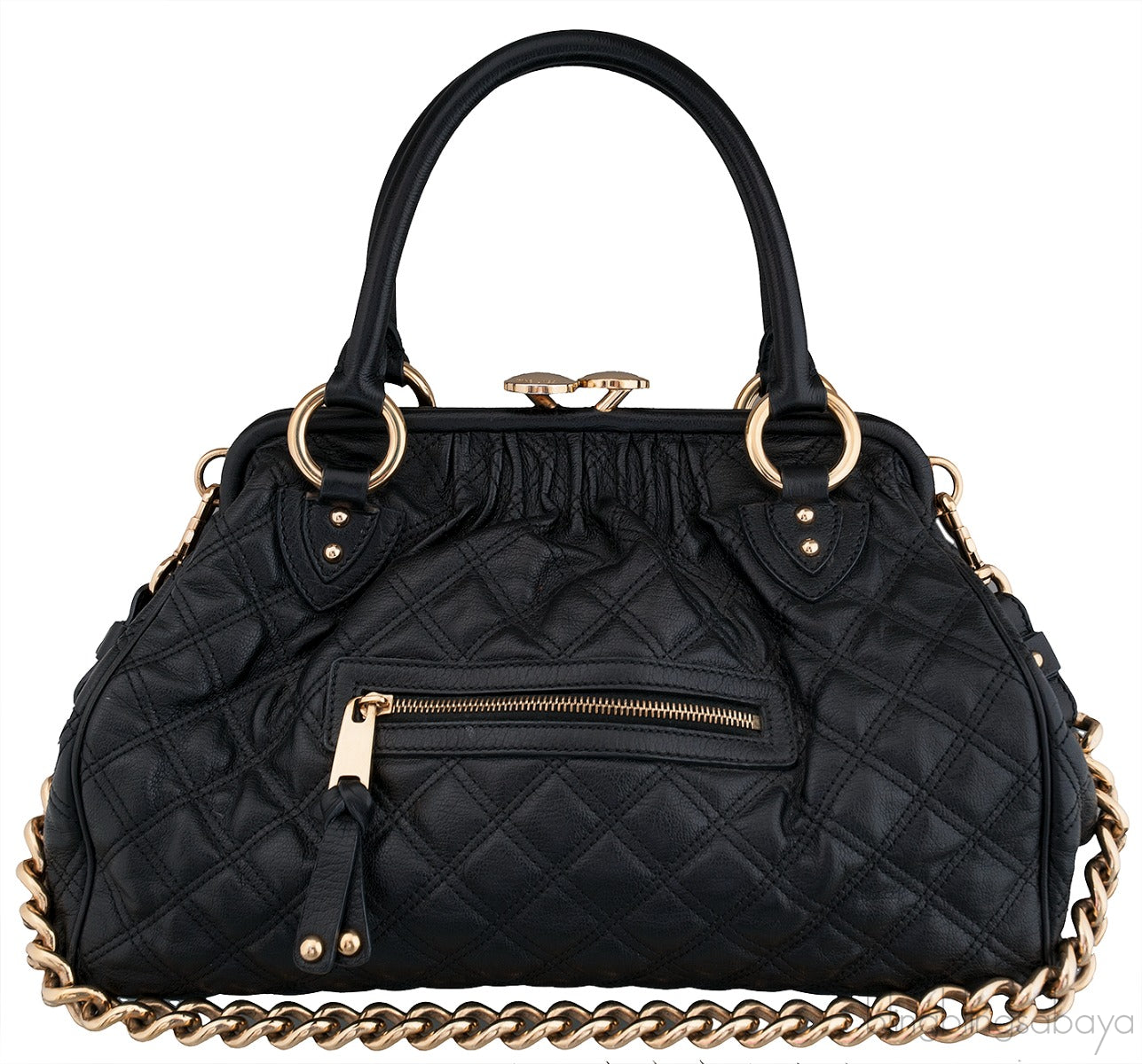 Black Quilted Stam Bag