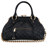 Black Quilted Stam Bag