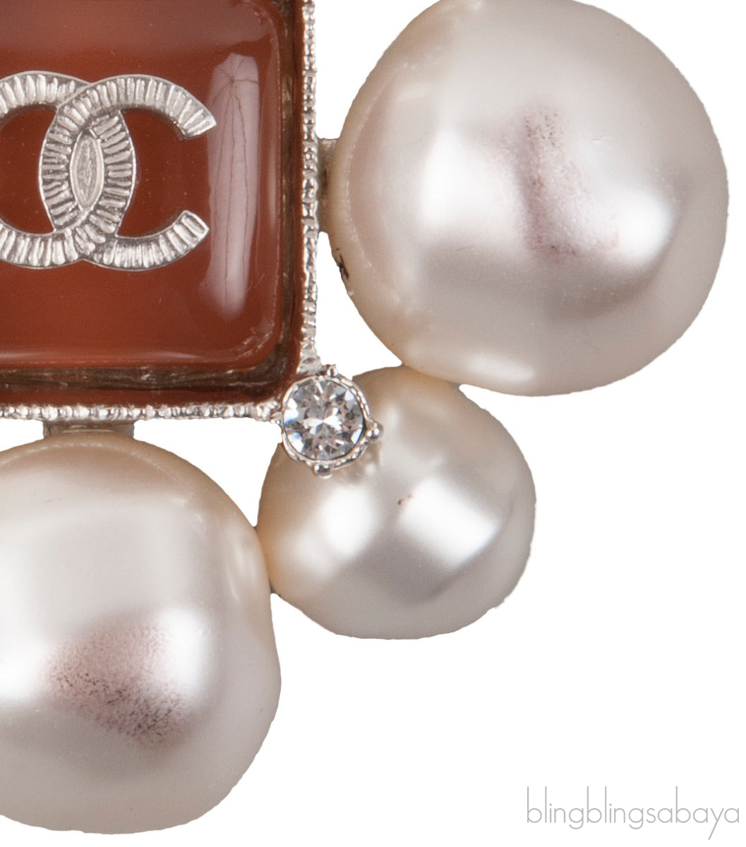 Pearl CC Brooch