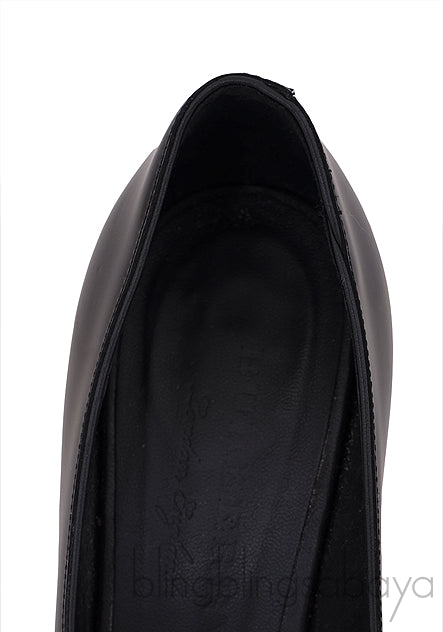 Black Pointed Toe Checkered Heels