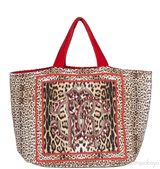 Leopard Print Beach Tote Bag