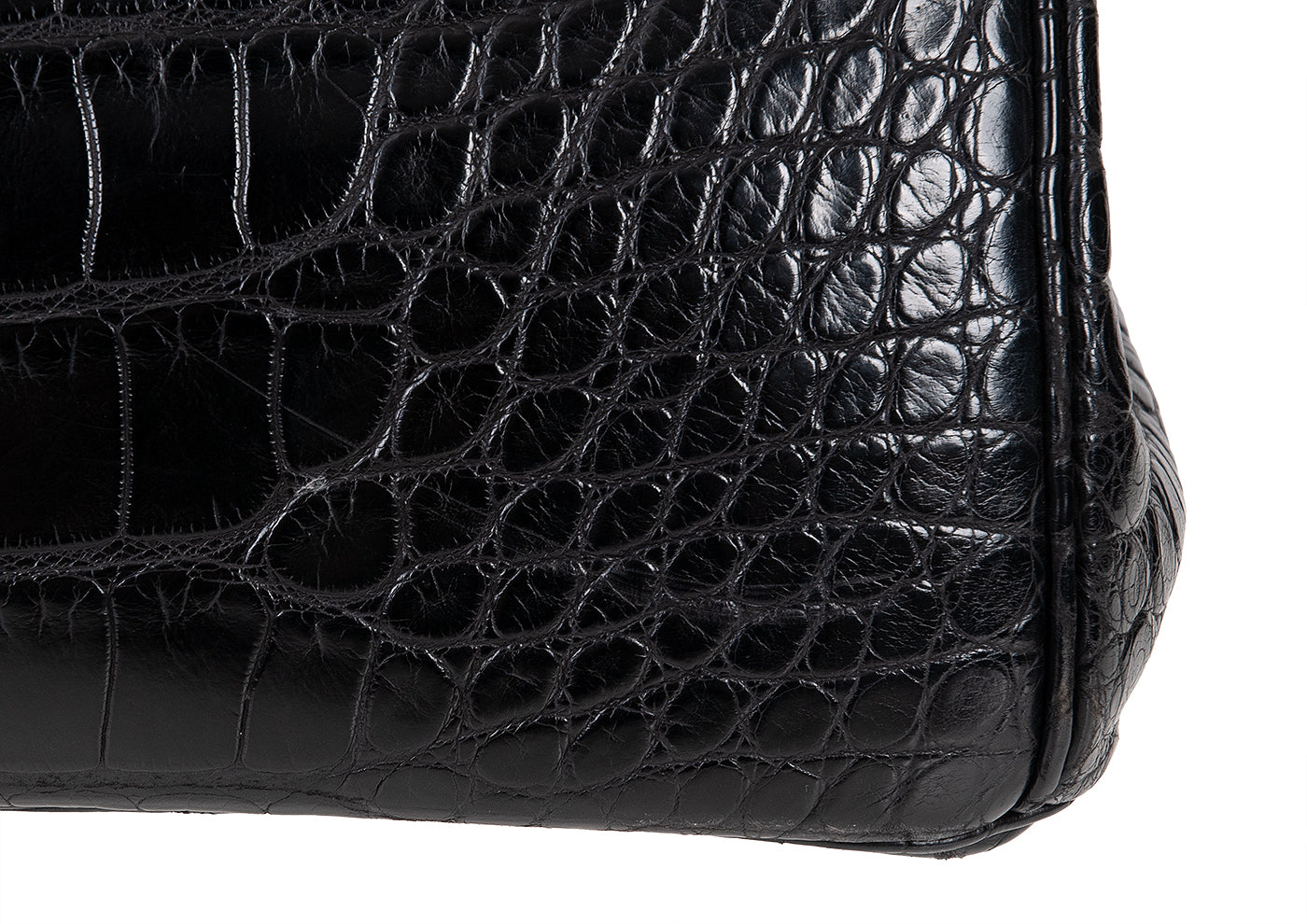 Birkin 35 Black Matte Alligator Crocodile PHW
