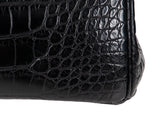Birkin 35 Black Matte Alligator Crocodile PHW