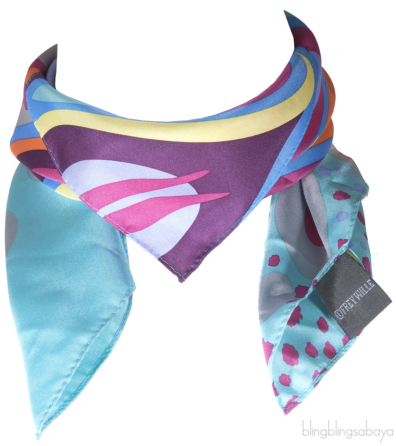 Multi-color Silk Satin Scarf