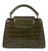 Capucines BB Crocodile Kaki Bag